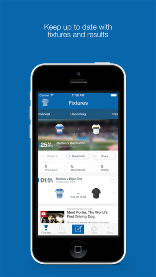 Fan App for Greenock Morton FC