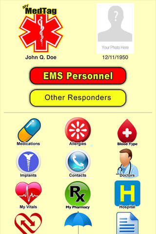 MyMedTag - ICE In Case of Emergency Information screenshot 2