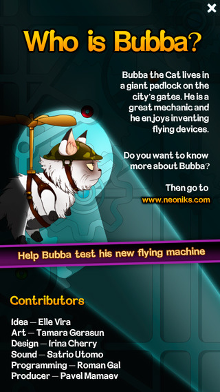 【免費遊戲App】Neoniks: Bubba the helicopter spinner hat cat PRO-APP點子