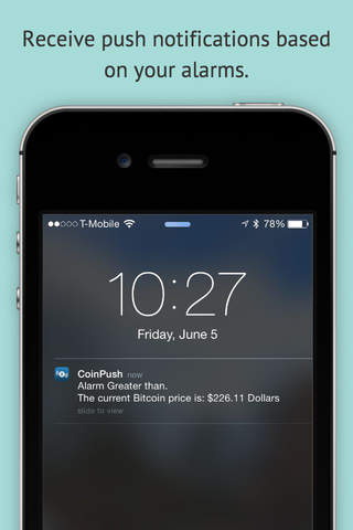 CoinPush BTC Price Alarm screenshot 3
