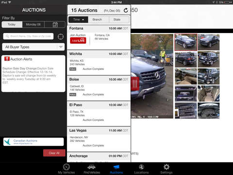 IAA Buyer Salvage Insurance Auctions for iPad screenshot 2