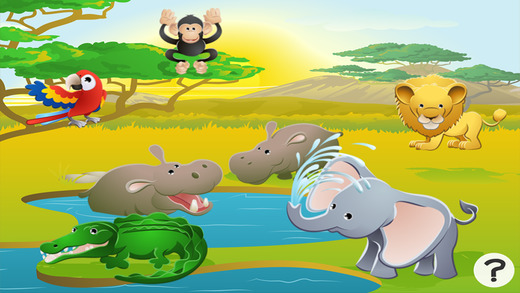 Animals of the safari game for children: Learn for kindergarten preschool or nursery school