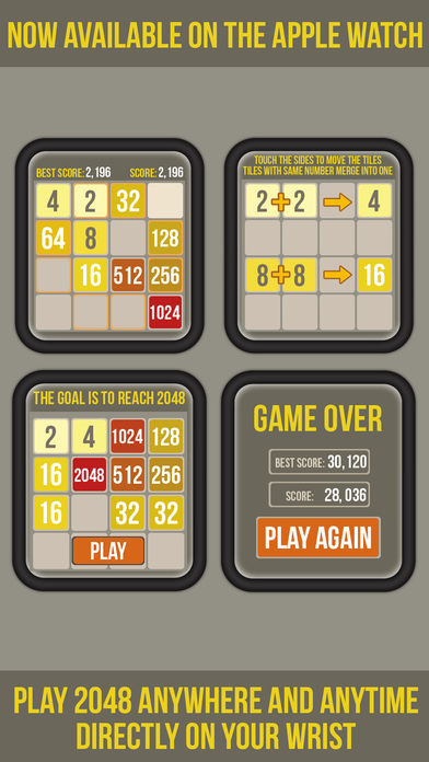 【免費遊戲App】2048 Multiplayer: Watch Edition-APP點子