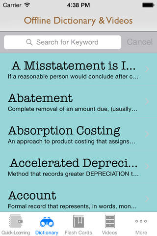 CPA and Accounting Quick Reference: Best Dictionary with Video Lessons and Cheat Sheets screenshot 3