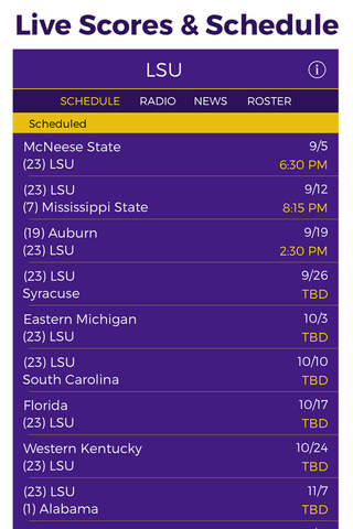 LSU Football Radio & Live Scores screenshot 2