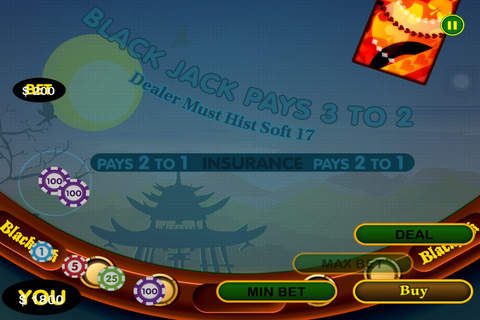 21 Lucky Blackjack Ninja in World of Fun Fortune Jackpot Casino screenshot 4
