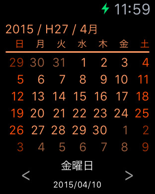 【免費生活App】Calendar /w - for watch-APP點子