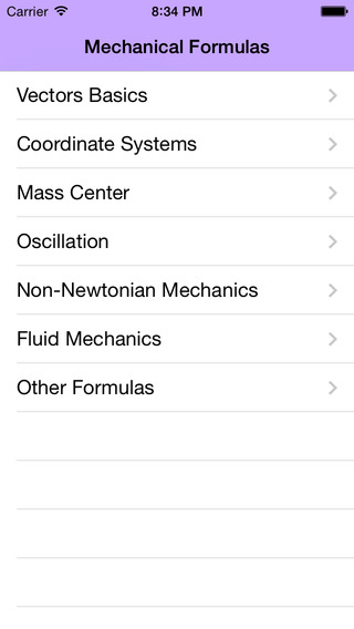 Mechanical Formulas