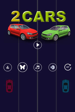 2 Cars Fun Track Switch : Make them run on Circle - Avoid the Squares screenshot 2