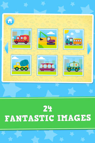 Cartoon Cars and Vehicles Puzzle Game screenshot 2