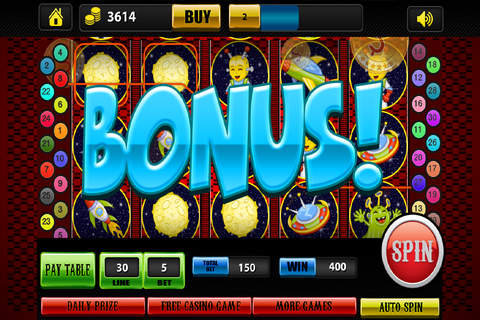 Alien Slots World Big Casino Games - Win At Jackpot Las Vegas Bonanza With Multiple Reels Free screenshot 4