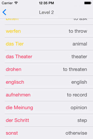 German Vocabulary - FREE screenshot 2