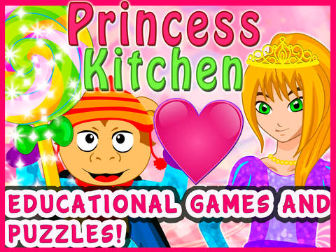 【免費遊戲App】Valentine's Princess Candy Kitchen Deluxe -  Educational Games for kids & Toddlers to teach Counting Numbers, Colors, Alphabet and Shapes!-APP點子