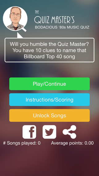 Quiz Master’s 80s Music Quiz