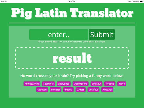 English to Pig-Latin