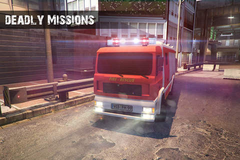 Fire Truck Rescue Parking Simulator : Crazy Emergency Driving Mission 3D FREE screenshot 3