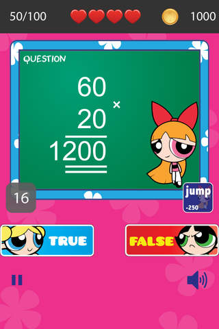 Mathematics Quizzes with The Powerpuff Girls edition (Practice Problems & Tests) screenshot 4