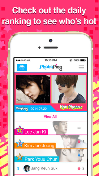 【免費娛樂App】K-actor PhotoPing - Share pictures of Korean celebrities!-APP點子