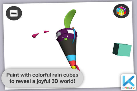 Rain Cubes - 3D coloring book for kids and toddler - free to play - girls boys to family screenshot 2