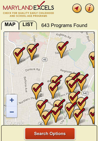 Maryland EXCELS Quality Finder screenshot 2