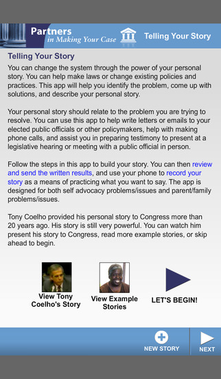 Telling Your Story iPhone Version