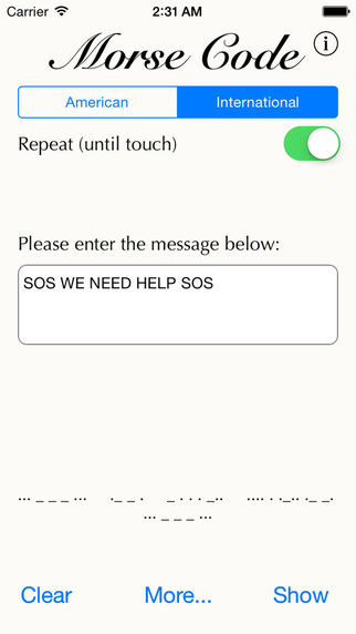【免費工具App】Morse Code for iPhone and iPad-APP點子