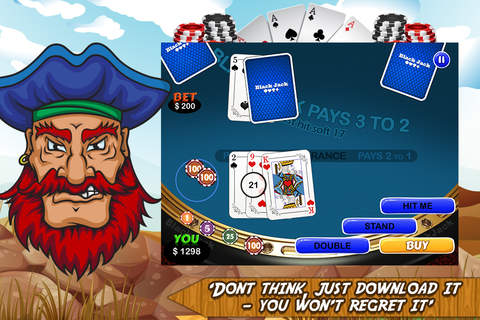 Blackjack FREE - Pirate Pocket Aces screenshot 3