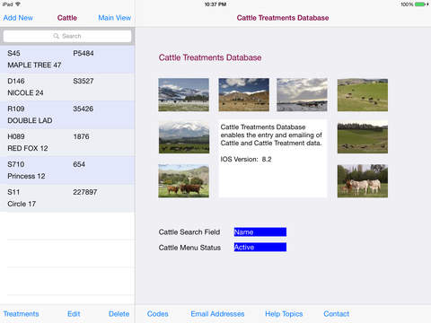 Cattle Treatments Database