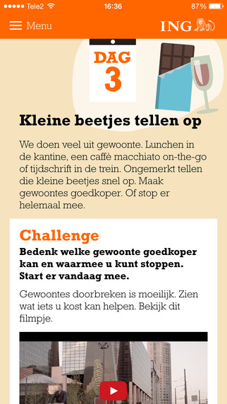 【免費財經App】ING Meer Geld Overhouden Challenge-APP點子