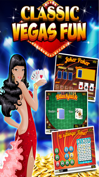 Amazing Fun Casino Games Pro HD - The House of Slots Poker Roulette Blackjack Bingo and More