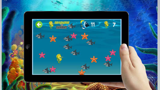 Seahorse Vs Sharks - Family friendly arcade game