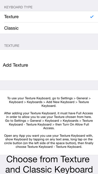 Texture Keyboard