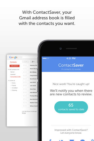 ContactSaver - Convert email signatures into address book contacts screenshot 3