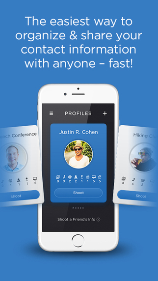 【免費生產應用App】Shoot Contact Sharing-APP點子