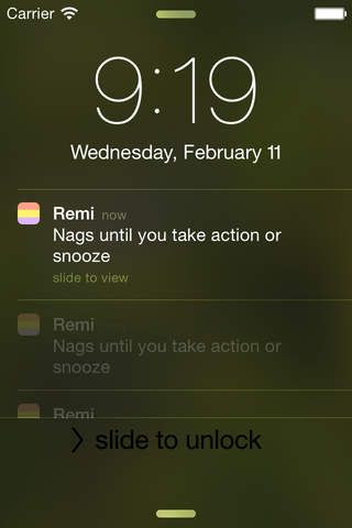 Remi - simple & bold reminder for your tasks and to-do lists with timer, alarm, countdown, snooze and nag screenshot 4