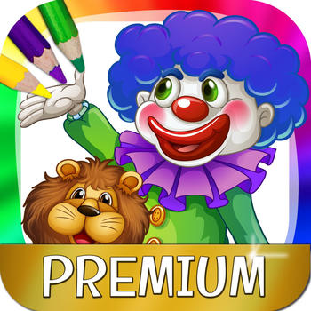 Gran circo y payasos - dibujos para pintar  y libro para colorear - Premium LOGO-APP點子