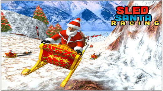 【免費遊戲App】Sled Santa Racing-APP點子