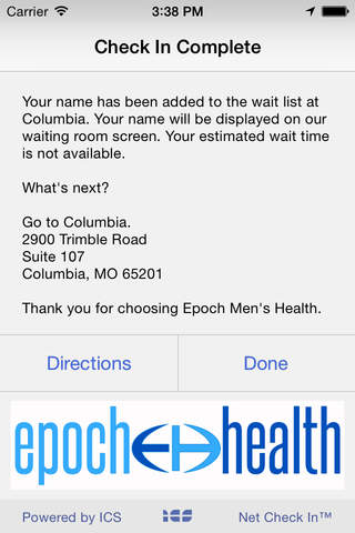 Net Check In - Epoch Men's Health screenshot 3