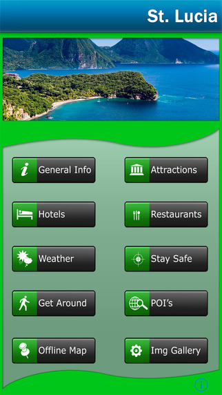 St. Lucia Offline Map Travel Guide