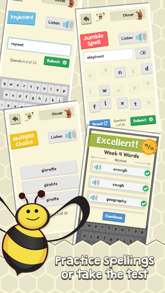 【免費教育App】Spelling Assistant : Helping you ace the spelling bee!-APP點子