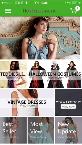 Hot Sales Lingerie and Halloween Costumes