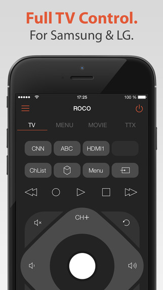 Roco - Remote control and keyboard for your Samsung or LG Smart TV