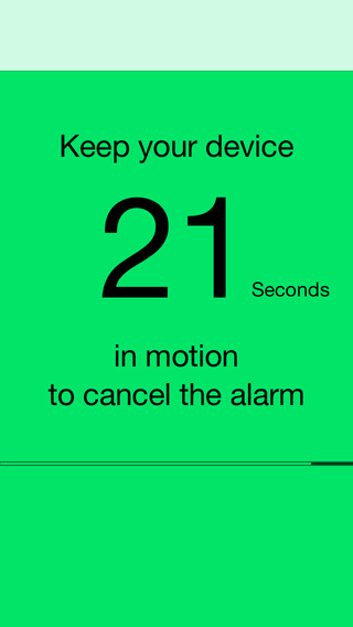 Motion Alarm Clock - Keep your device in motion to cancel the alarm