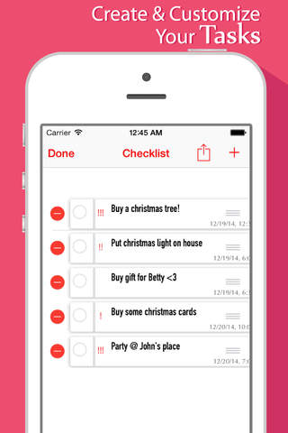 Christmas List - Everyday Schedule Builder, Item List Shoprite Memo & to do Pinboard Informer screenshot 2
