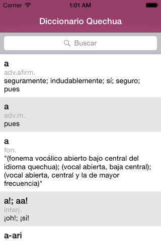 Diccionario Quechua screenshot 3