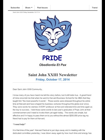 【免費教育App】Saint John XXIII Catholic School-APP點子