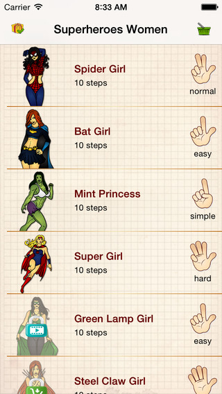 Easy Draw : Female Superheroes