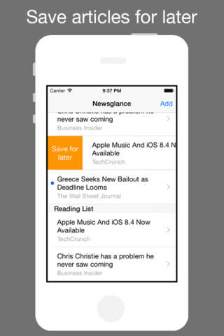 Newsglance - headlines from your favorite news sources in one app screenshot 2