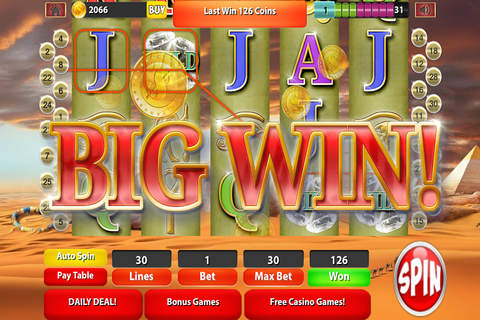 Slots - King Tut's Way: Pharoah of the Nile Casino screenshot 4