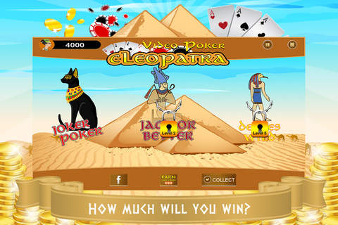 Video Poker LITE - Pyramids Treasure screenshot 2